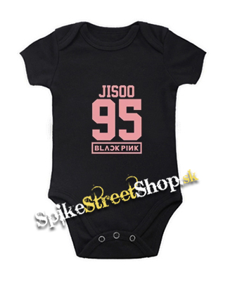 BLACKPINK - JISOO 95 - Pink Number Years - čierne detské body