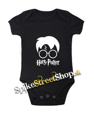 HARRY POTTER - Glasses Bold Crest With Logo - čierne detské body
