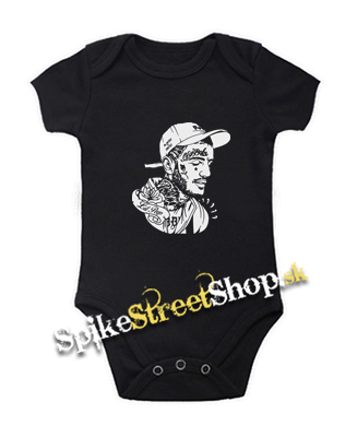 LIL PEEP - Cry Baby Portrait - čierne detské body