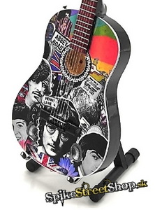 Gitara BEATLES - COLLAGE TRIBUTE ACOUSTIC- Mini Guitar USA