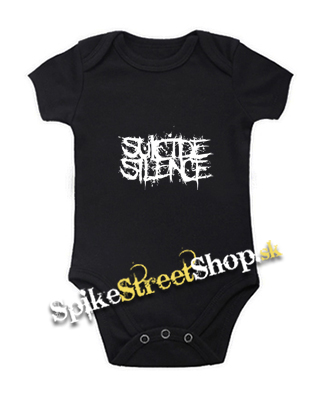 SUICIDE SILENCE - White Logo - čierne detské body
