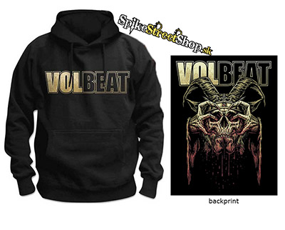VOLBEAT - Bleeding Crown Skull - čierna pánska mikina KLOKANKA