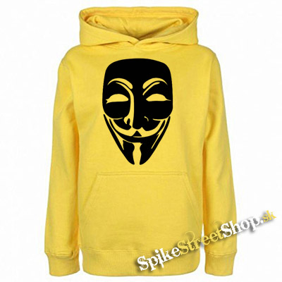 ANONYMOUS - žltá pánska mikina