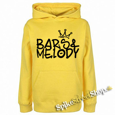 BARS & MELODY - Logo Crest - žltá pánska mikina