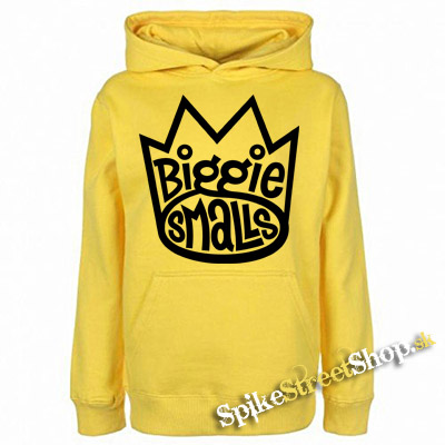 BIGGIE SMALLS - Logo - žltá pánska mikina