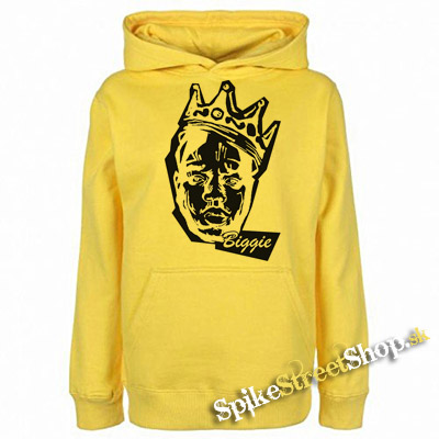 BIGGIE SMALLS - Portrait - žltá pánska mikina