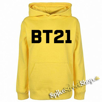 BT21 - Logo - žltá pánska mikina