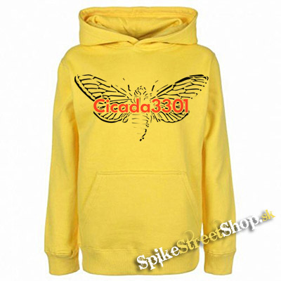 CICADA 3301 - žltá pánska mikina
