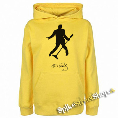 ELVIS PRESLEY - Silhouette Signature - žltá pánska mikina