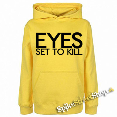 EYES SET TO KILL - Logo - žltá pánska mikina