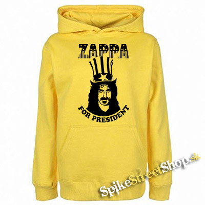 FRANK ZAPPA - For President - žltá pánska mikina