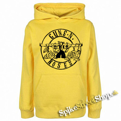 GUNS N ROSES - Circle Logo - žltá pánska mikina