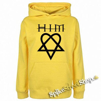 HIM HEARTAGRAM - žltá pánska mikina