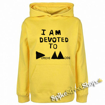 I AM DEVOTED TO DEPECHE MODE - žltá pánska mikina