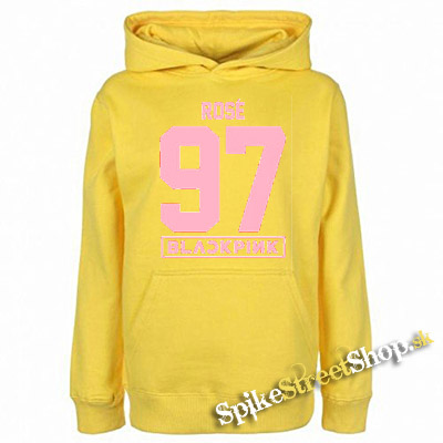 BLACKPINK - ROSÉ 97 - Pink Number Years - žltá pánska mikina