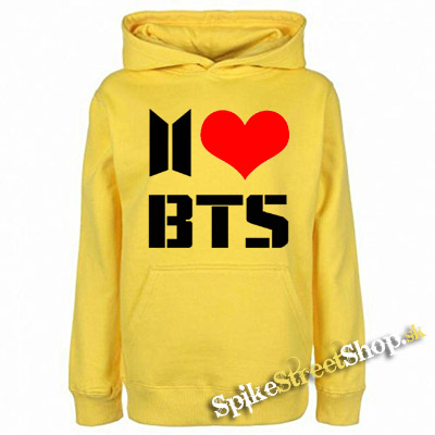 I LOVE BTS - Motive 1 - žltá pánska mikina