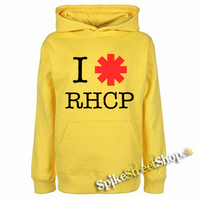 I LOVE RED HOT CHILI PEPPERS - žltá pánska mikina