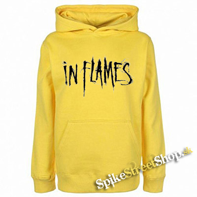 IN FLAMES - Logo - žltá pánska mikina