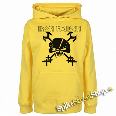IRON MAIDEN - Final Frontier Crest - žltá pánska mikina