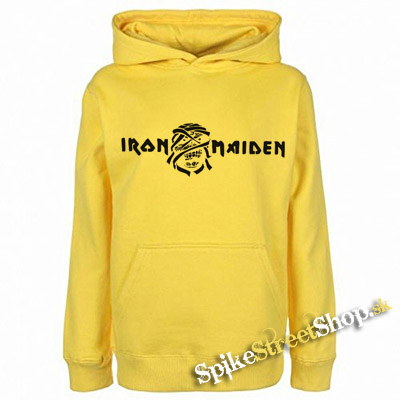 IRON MAIDEN - Logo - žltá pánska mikina