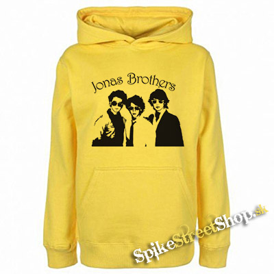 JONAS BROTHERS - Logo & Band - žltá pánska mikina