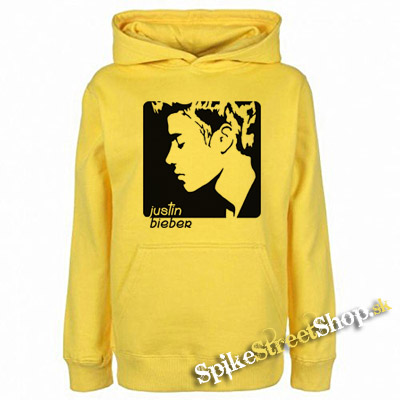 JUSTIN BIEBER - Logo & Portrait 2 - žltá pánska mikina