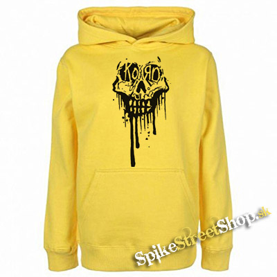 KORN - Skull - žltá pánska mikina