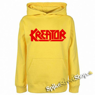 KREATOR - Logo Red - žltá pánska mikina