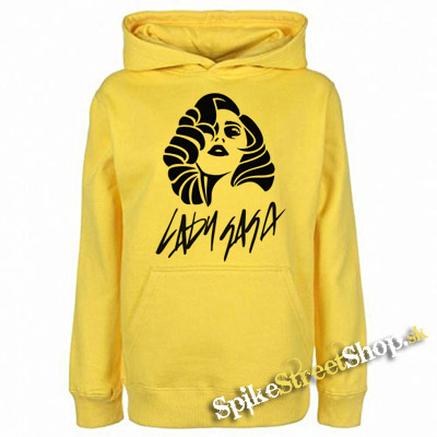 LADY GAGA - Logo & Portrait - žltá pánska mikina