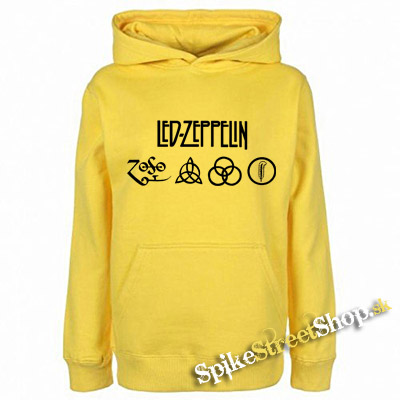 LED ZEPPELIN - Logo - žltá pánska mikina