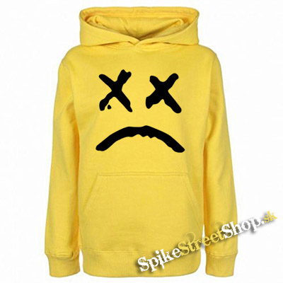 LIL PEEP - Sad Face - žltá pánska mikina