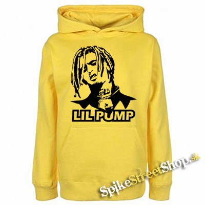 LIL PUMP - Logo & Portrait - žltá pánska mikina