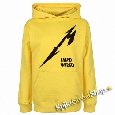 METALLICA - Hardwired Crest - žltá pánska mikina