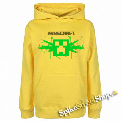 MINECRAFT - Gun - žltá pánska mikina