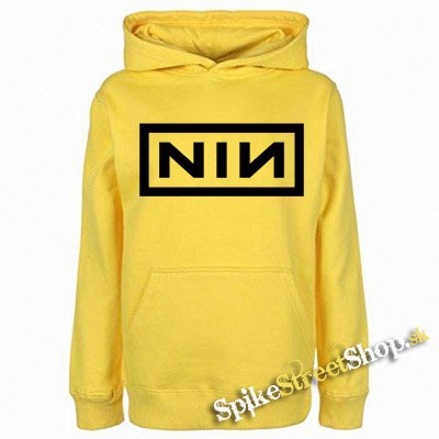 NINE INCH NAILS - Logo Crest - žltá pánska mikina