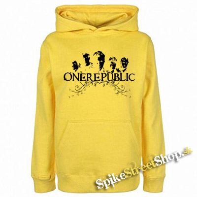 ONE REPUBLIC - Logo And Band - žltá pánska mikina