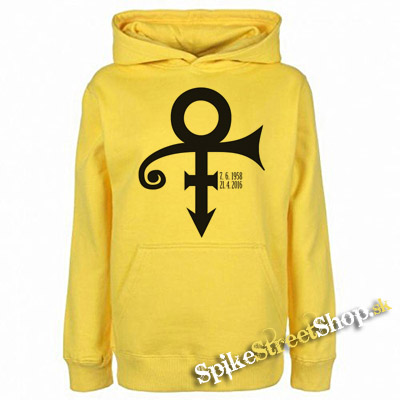 PRINCE - Signature 1958-2016 - žltá pánska mikina