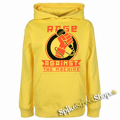 RAGE AGAINST THE MACHINE - Revolution - žltá pánska mikina
