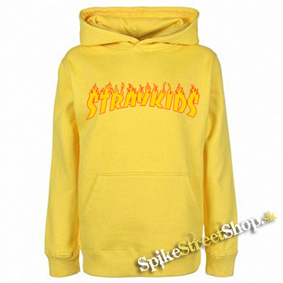 STRAY KIDS - Logo Flame - žltá pánska mikina