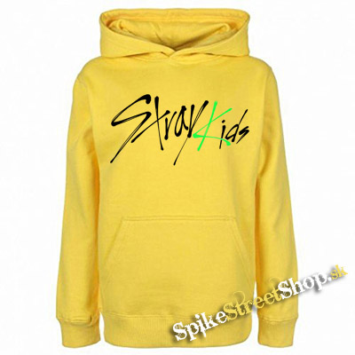 STRAY KIDS - Oddinary Green Logo - žltá pánska mikina