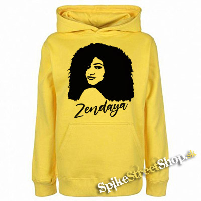 ZENDAYA - Logo & Portrait - žltá pánska mikina