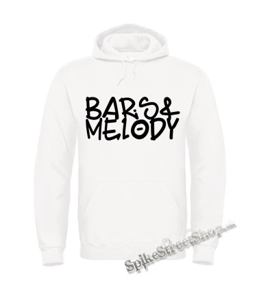 BARS & MELODY - Logo - biela pánska mikina