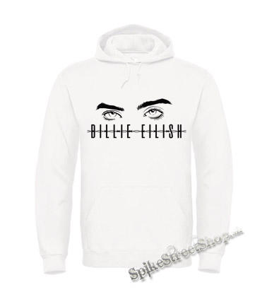 BILLIE EILISH - Eyes Logo - biela pánska mikina