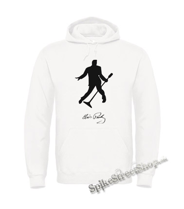 ELVIS PRESLEY - Silhouette Signature - biela pánska mikina