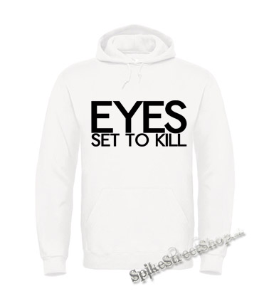 EYES SET TO KILL - Logo - biela pánska mikina