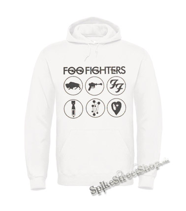 FOO FIGHTERS - Album Collection - biela pánska mikina