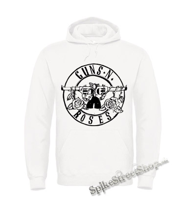 GUNS N ROSES - Circle Logo - biela pánska mikina