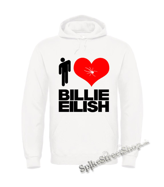 I LOVE BILLIE EILISH - biela pánska mikina