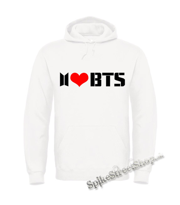 I LOVE BTS - Logo 2 - biela pánska mikina