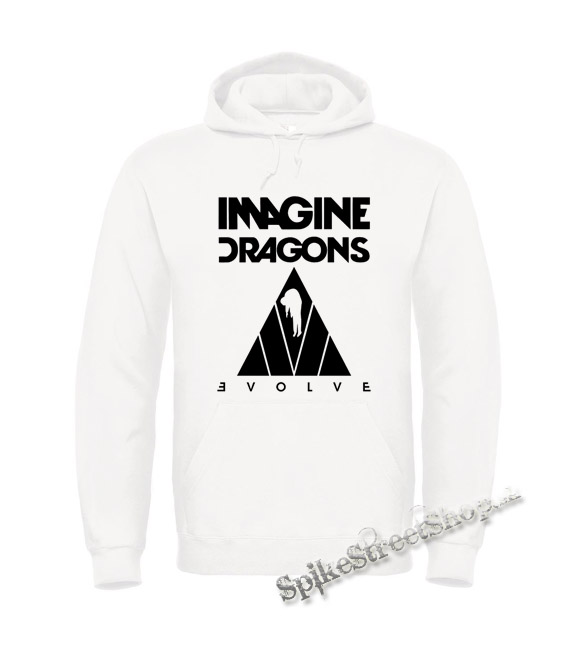 IMAGINE DRAGONS - Evolve Triangle Black - biela pánska mikina